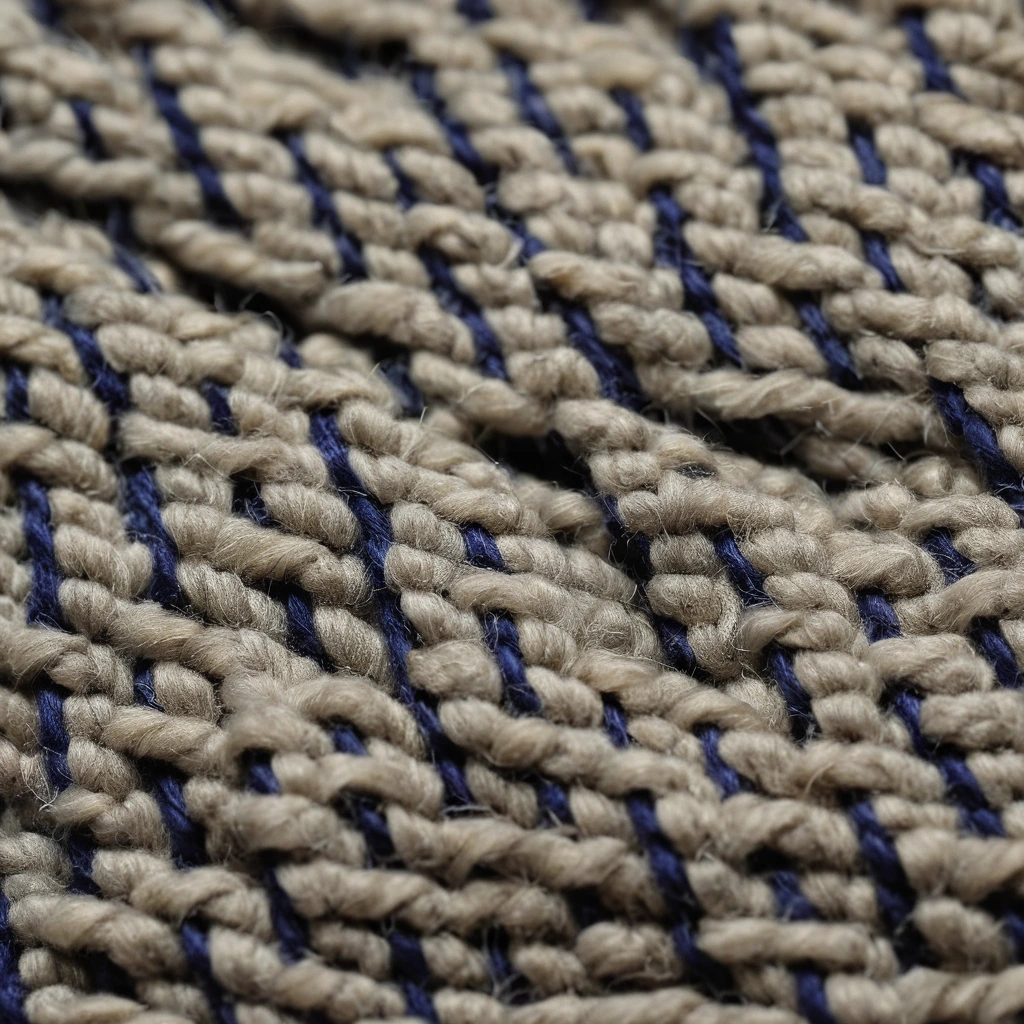 Tufted carpet backing with a coated primary backing and visible rows of tufts