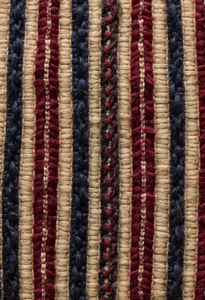 Back of a hand-knotted wool rug showing a dense grid of individual knots